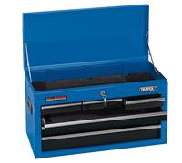 Tool Chest 6 Drawer 26in Blue Storage Unit Heavy Duty Lockable Steel Box Pro