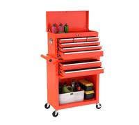 Tool Chest 8-Drawer Tool Box, Lockable Rolling Boxes with 4 Hooks, Large Capacity Garage Storage Cabinet Tool Storage Box