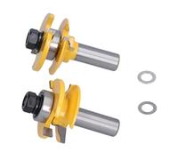 Tool Compatible with 1/2in Shank Router Bit, 2Pcs 1/2in Shank Router Bit Woodworking Router Bit Milling Cutter for Compatible with Panel Cabinet Door CNC Milling, Joinery Router Bits