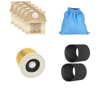 Tool Compatible with Filter Element Compatible with Karcher WD2 WD3 MV3 MV2 A2004 A2054 A2204 A2656 Washable And Reusable Filter Hepa Vacuum Cleaner Accessories