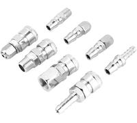 Tool Compatible with Hilitand 8pcs Pneumatic Connectors Quick Release Zinc Alloy Socket Plug 1/4” Fittings for Compatible with Air Compressor Hose
