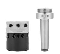 Tool Compatible with Taper Collet Chuck Holder, MT3-M12 Taper Collet Chuck Milling Arbor Adapter + 2in Lathe Boring Head, Boring Bars
