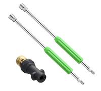 Tool Daily 2Pcs 17 Inch Pressure Washer Extension Wand with Adapter for Karcher K2 K3 K4 K5 K6 K7, Stainless Steel Power Washer Extension Lance with Green Grip Handle, 1/4'' Quick Connect, 4000 PSI