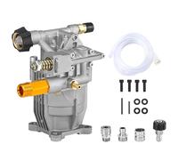 Tool Daily - 3/4" Shaft Horizontal Pressure Washer Pump, Compatible with Honda, Simpson, Ryobi and More, 2600-3000 PSI, 2.4 GPM, Silver