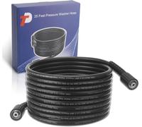 Tool Daily High Pressure Washer Hose 25 FT/7.5 M x 1/4", M22 14mm, 3600 PSI | Kink Resistant Replacement Power Washer Hose for Most Brands, Black