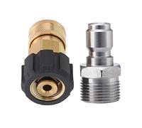 Tool Daily Pressure Washer Adapter, 3/8 Inch Quick Connect Kit, M22 14mm to M22 Metric Fitting, 5000 PSI