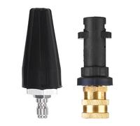 Tool Daily Turbo Nozzle for Pressure Washer with Adapter for Karcher K Series K2 K3 K4 K5 K6 K7, 360° Rotating Spray Nozzle with 1/4 Inch Quick Connect, 2.5 GPM, 2500 PSI