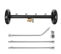 Tool Daily Undercarriage Pressure Washer Attachment 16 Inch, Dual-Function Undercarriage Cleaner for Power Washer and Garden Hose, Under Car Wash Water Broom with 3 Pieces Extension Wand, 4000 PSI