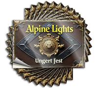 Tool Decal Alpine Lights: A Magical Winter Festival Stickers 10Pcs Funny Bumper Sticker Funny Home Sign(8X12CM)