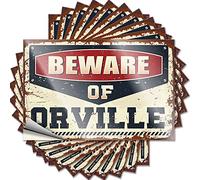 Tool Decal Beware of Orville Funny Sticker 10 Pcs Car Stickers and Decals Funny Car Stickers(6X9CM)