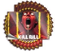 Tool Decal Bloodthirsty Chaos: The Fiery Saga of Kill Bill Unleashed! Stickers 10Pcs Funny Bumper Sticker Funny Home Sign(12X18CM)