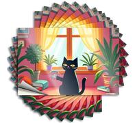 Tool Decal Cat with Mug by The Window Stickers 10Pcs Car Stickers for Men Big Bandaid Sticker for Car(8X12CM)