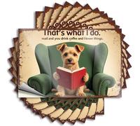 Tool Decal Curious Canine Cornered: A Bookish Pup'S Cozy Read Stickers 10Pcs Girl Stickers Tool Decal(8X12CM)