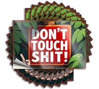 Tool Decal Don't Touch Anything: A Jungle Warning Sign Stickers 10Pcs Girl Stickers Tool Decal(6X9CM)