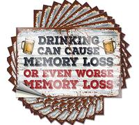 Tool Decal Drinking Can Cause Memory Loss Funny Sticker 10 Pcs Car Decal Stickers Man Cave Wall Decor(12X18CM)