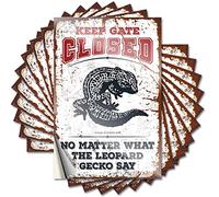 Tool Decal Keep Gate Closed No Matter What The Leopard Gecko Say Funny Sticker 10 Pcs Car Stickers and Decals Funny Car Stickers(8X12CM)