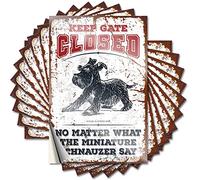 Tool Decal Keep Gate Closed No Matter What The Miniature Schnauzer Say Funny Sticker 10 Pcs Funny Bumper Stickers for Cars Prank Stickers(6X9CM)