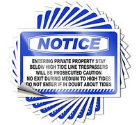 Tool Decal Notice Entering Private Property Stay Below High Stickers 10 Pcs Warning Signs for Bedroom Stickers for Car(12X18CM)