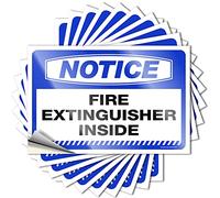 Tool Decal Notice Fire Extinguisher Inside Stickers 10 Pcs Decals for Cars No Stupid People Sign(12X18CM)