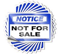 Tool Decal Notice Not For Sale Stickers 10 Pcs Bar Rules Sign Bumper Stickers (Size : 6X9CM)