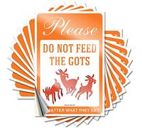 Tool Decal Please Don’T Feed The Goats, No Matter What They Say Funny Sticker 10 Pcs Car Stickers Christmas Toolbox Stickers and Decals(8X12CM)