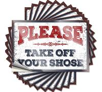 Tool Decal Please Take Off Your Shoescarpet Funny Sticker 10 Pcs Window Stickers for Car Family Car Stickers(8X12CM)