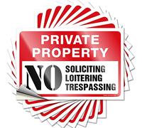 Tool Decal Private Property No Trespassing Sign,No Loitering Sign,No Soliciting Sign For Homemetal Sign Funny Sticker 10 Pcs Tool Stickers Car Window Stickers(8X12CM)