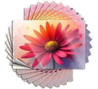 Tool Decal Red Flower with Yellow Center Stickers 10Pcs Car Stickers for Men Big Bandaid Sticker for Car(8X12CM)