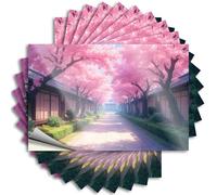 Tool Decal Sakura Trees in Bloom Along The Pathway Stickers 10Pcs Car Stickers for Men Big Bandaid Sticker for Car(8X12CM)
