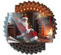 Tool Decal Santa's Warmth in A Haunted Room Stickers 10Pcs Car Bumper Stickers Bar Accessories Man Cave(12X18CM)