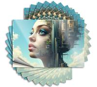 Tool Decal Urban Dreams: A Woman's Vision of The Future Stickers 10Pcs Funny Sticker Funny Home Bar Signs(12X18CM)