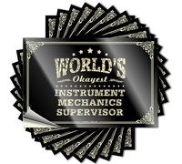 Tool Decal World's Okayest Instrument Mechanics Supervisor Stickers Funny Car Decals Car Stickers and Decals(6X9CM)