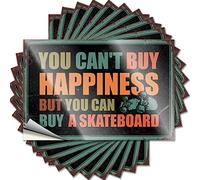 Tool Decal You Can't Buy Happiness But Can A Skateboard Funny Sticker 10 Pcs Cave Man Bar Stickers for Car(12X18CM)