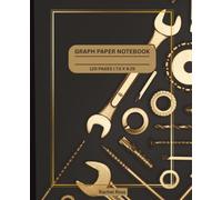 Tool Design Graph Paper Notebook in Black and Gold | 120 pages, 7.5 x 9.25: Great for Engineering, Math, Drafting, Design, Woodworking, Construction, and Technical Sketches