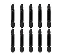 Tool Eyeliner 10Pcs Makeup Sponge Shadow Double-end Brush Applicator Brush Rose Lipstick Packaging (Black, One Size)