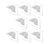 Tool-Free Clear Shelf Brackets Damage-Free Removable Organizers for Cabinet Closet Optimization Adjustable Partition Brackets