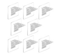 Tool-Free Clear Shelf Brackets Damage-Free Removable Organizers for Cabinet Closet Optimization Transparents Shelf Brackets