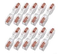 Tool-Free Lever Wire Connector 10Pcs Quick Clamp(Brown Transparent)
