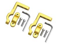 Tool-Free Mounting Design | Aluminum Headlight Clip Bracket Kit for Car Motorcycle ATV Truck, Universal LED Work Light Pole Clamps, 22-60mm Tube Fit, 2PCS Hardware Set with Rubber Pads(2pcs Gold)