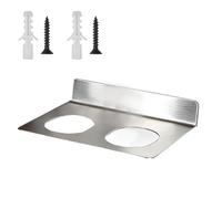 Tool Hammer Rack - Heavy Duty Stainless Double Slot Wall Shelf Organizer, Workshop Storage Holder With Screws Kit | Woodworking Studio Shed Garage Yard Organization System | Metal Utility Han