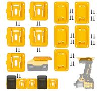 Tool Holder Mount Compatible with Dewalt Battery Holder, 5 Packs Drill Tools Holder Dock Hanger for 20V 60V Battery Mounts Hanger Dock Holder & 5 Packs Tool Holder, Construction Van, Shelf