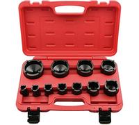 Tool Hub 9598 1/2" Drive Ball Joint Lock Nut Socket Set Outer Teeth 22-75mm 11 Piece