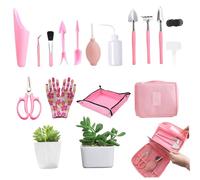 Tool Kit 16Pcs/Set Mini Ergonomic Bonsai Tools Professional Bonsai Kit Transplanting Watering Trimming Gardening Tools for Plant Care Style1, Outdoor Ornaments
