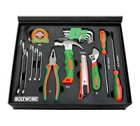 Tool Kit 21pc Professional Home Use D.I.Y Tool Kit Plier Hammer Screwdrivers Spanners Hex Keys Gadgets for Men Birthday Gifts for Him, BOLTWORK