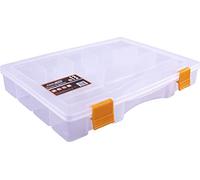 Tool Lab 13 Compartment 11" Organiser Box - Store your DIY tools, removable separators for optional compartment size. With a transparent lid