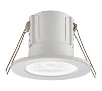 Tool-less Recessed Bathroom Downlight - 8.5W Cool White LED - Matt White