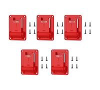 Tool Organiser, Brackets, Rack Support, Screwdriver Tool Holder with Screws for 18V 4-Hole Devices, ABS Construction, Pack of 5, Wall Mounted Base