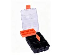 Tool Organiser Compartment Small Parts Organizer with Removable Divider Compartment Screw Box Portable Organizer Box Stackable Assortmentbox for Tools Screws Nails Rivets Bolts