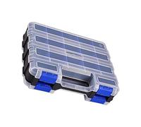 Tool Organiser, Small Parts Box with Removable Compartments, Double Sided Box, Hardware Storage, Double Sided