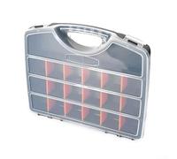 Tool Organizer Storage Box with Adjustable Removable Dividers and Hinged Lid for Efficient Storage of Screws Bolts Fishing Tackle and Hardware Parts